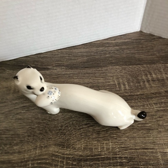 Vtg USSR Lomonosov Ceramic Weasel Figurine - Picture 2 of 9